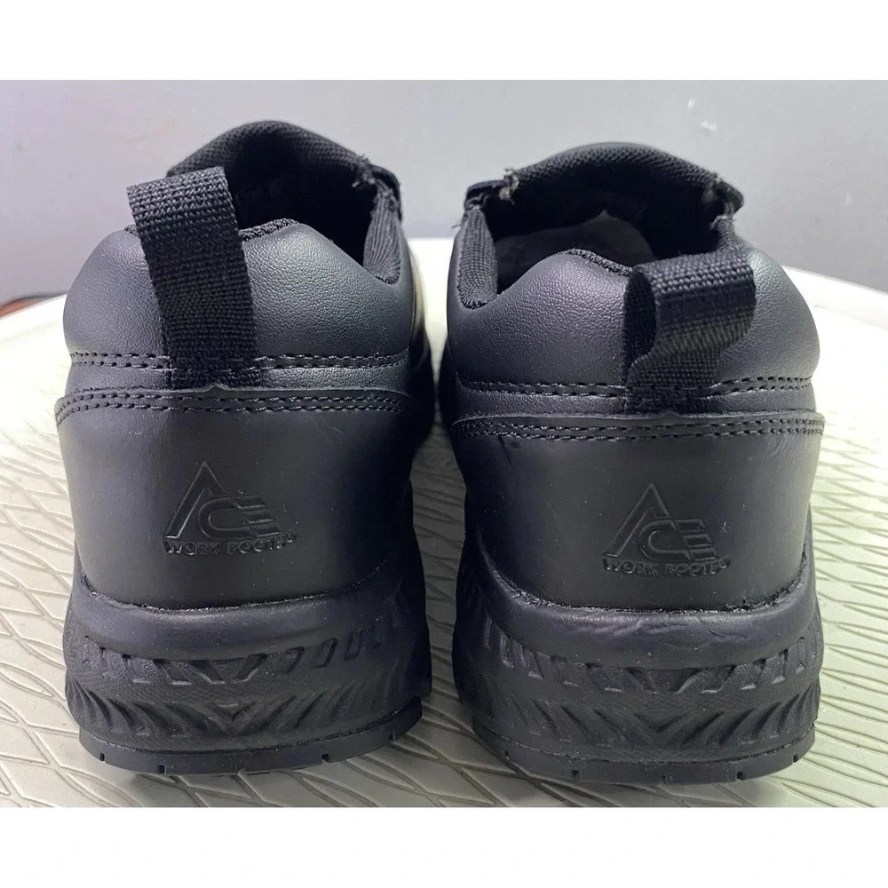 ACE‎ Shoes For Crews Steel Toe Slip-Resistant Work Shoes Black Wom. 7,Men 5.5